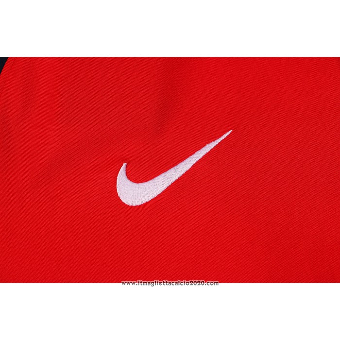 Tuta da Track Francia Manica Corta 2021 2022 Rosso